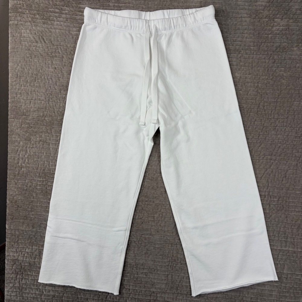 Frank‎ & Eileen Catherine Favorite Sweatpants White Wide Leg LAB634TF L
